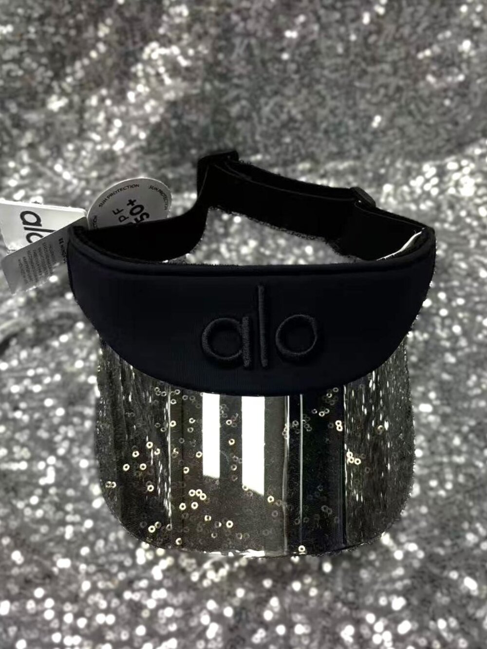 🧢 Alo Yoga Black Airlift Solar Visor Sports Cap